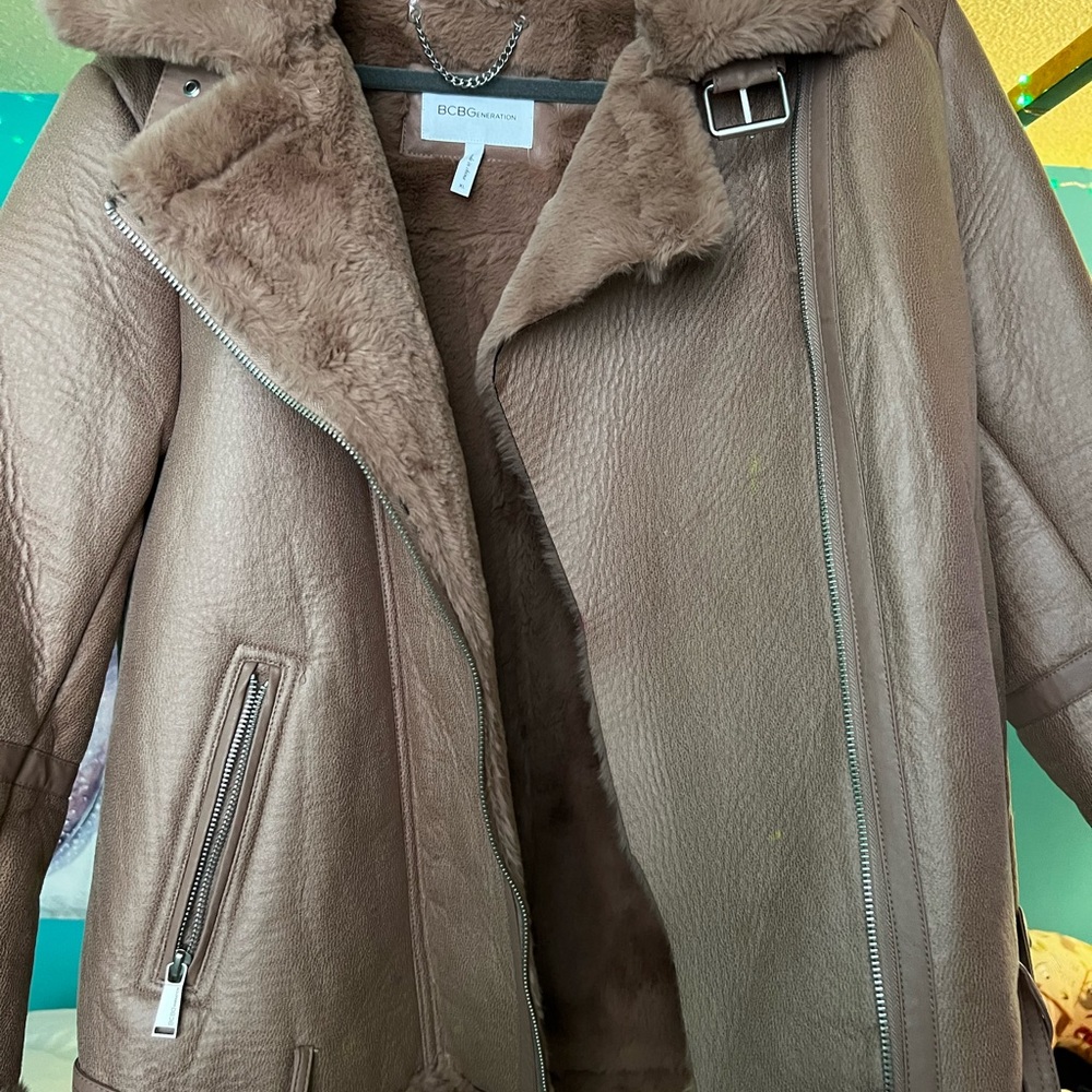 BCBG Generation faux fur coat